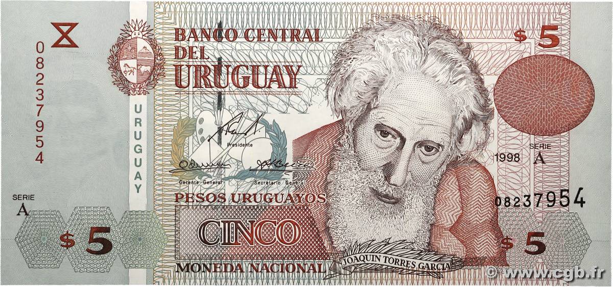 5 Pesos Uruguayos URUGUAY  1998 P.080 FDC