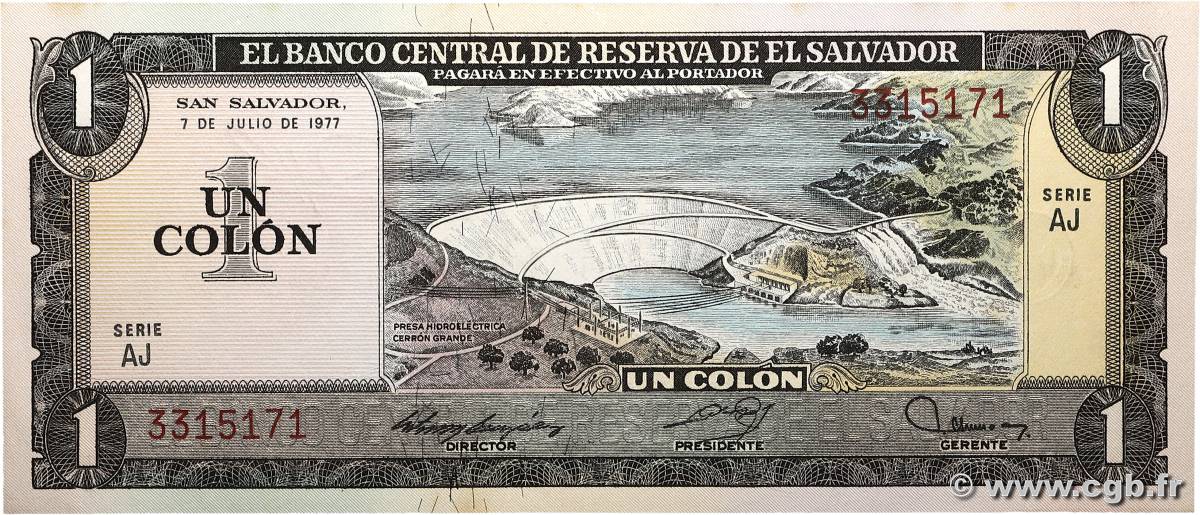 1 Colon EL SALVADOR  1979 P.125a AU