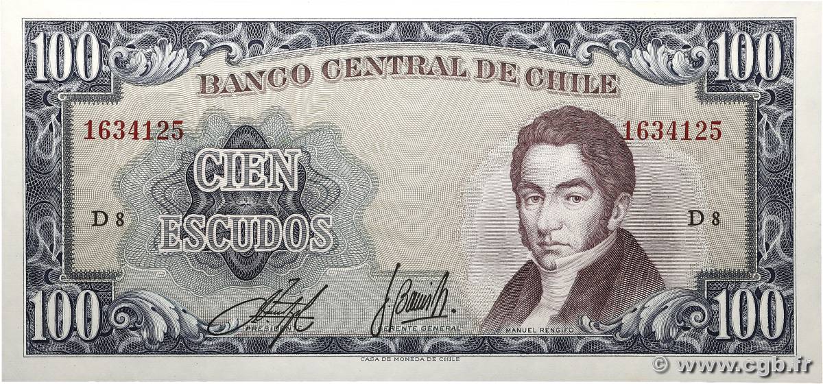 100 Escudos CHILE  1964 P.141a UNC