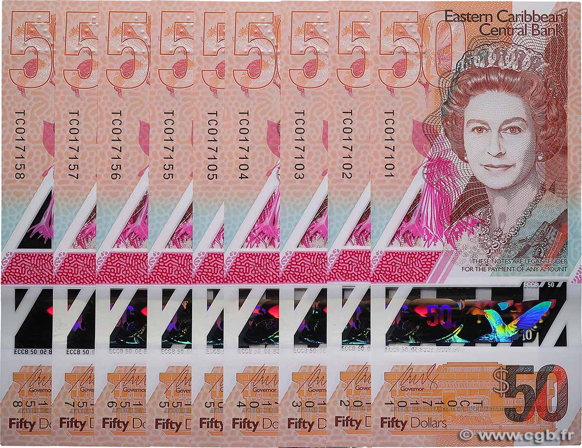 50 Dollars Consécutifs CARIBBEAN   2019 P.59 UNC-