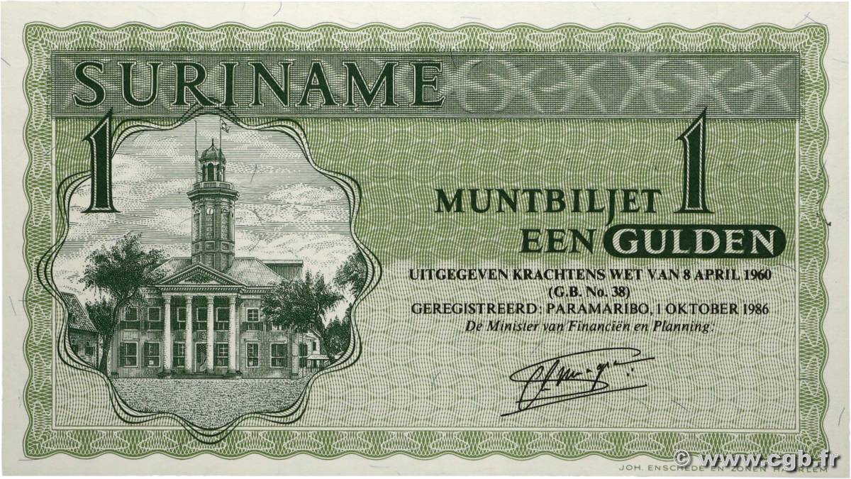 1 Gulden SURINAM  1986 P.116i UNC
