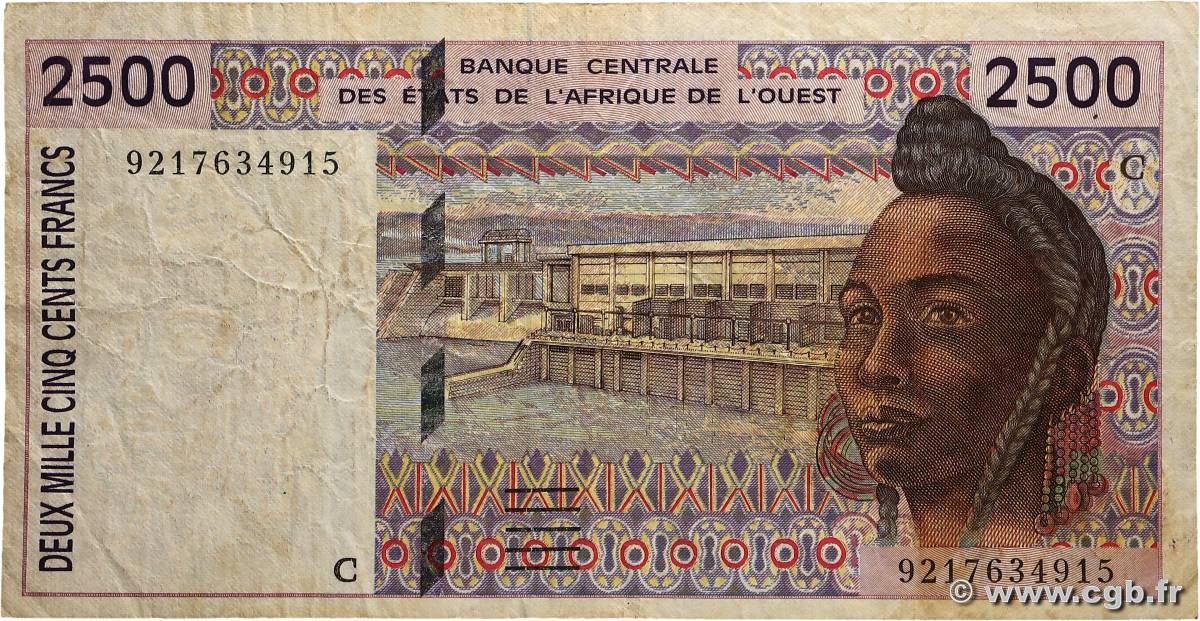 2500 Francs ÉTATS DE L AFRIQUE DE L OUEST  1992 P.212Ba B+