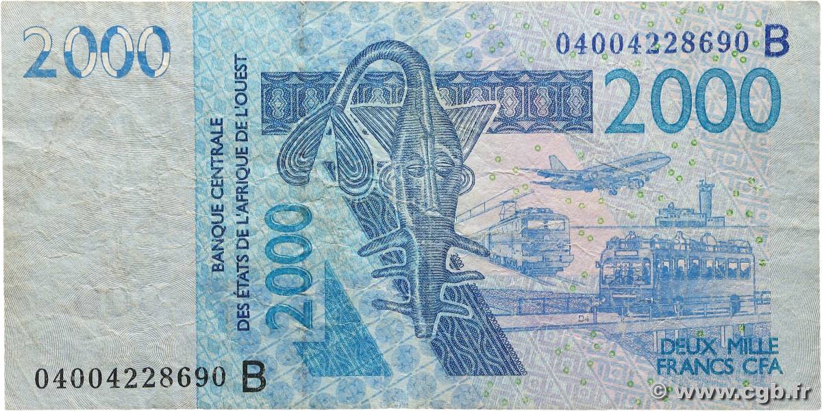2000 Francs ÉTATS DE L AFRIQUE DE L OUEST  2004 P.216Bb TB