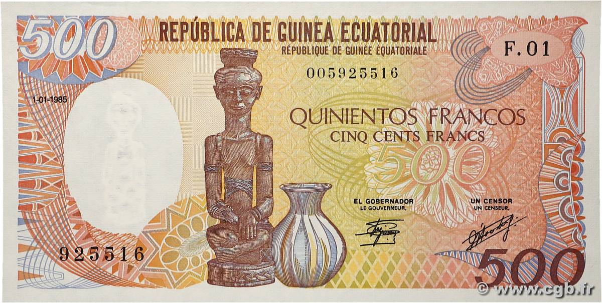 500 Francs type 1985 GUINÉE ÉQUATORIALE  1985 A.259a pr.NEUF