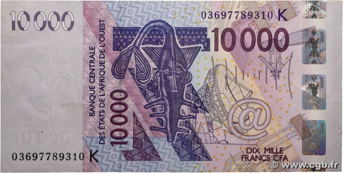 10000 Francs ÉTATS DE L AFRIQUE DE L OUEST  2003 P.718Ka TTB