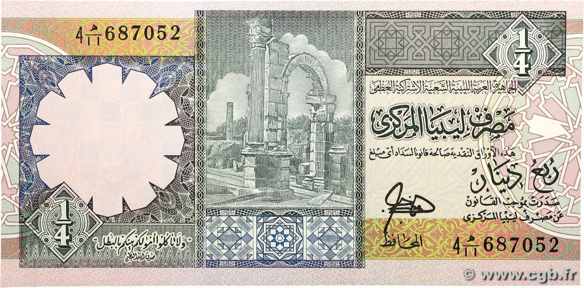 1/4 Dinar LIBIA  1991 P.57a AU+