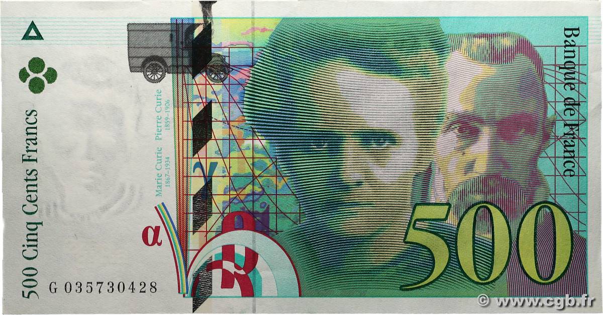 500 Francs PIERRE ET MARIE CURIE FRANCE  1995 F.76.02 SUP