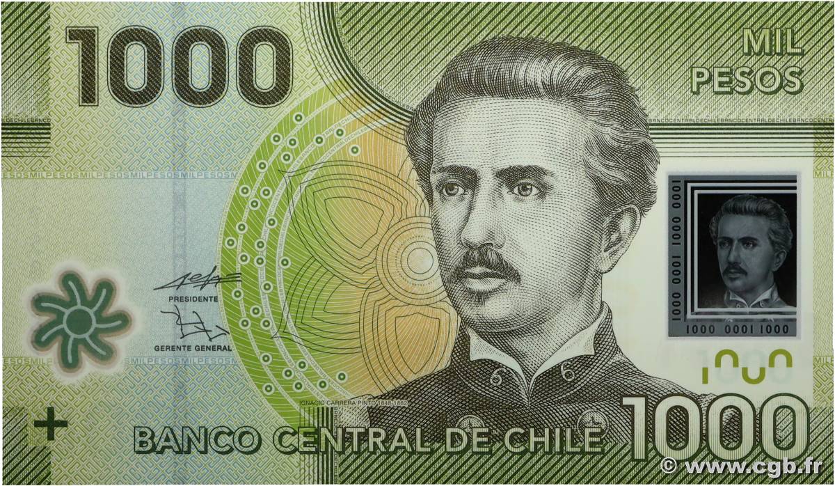 1000 Pesos CHILI  2010 P.161 NEUF