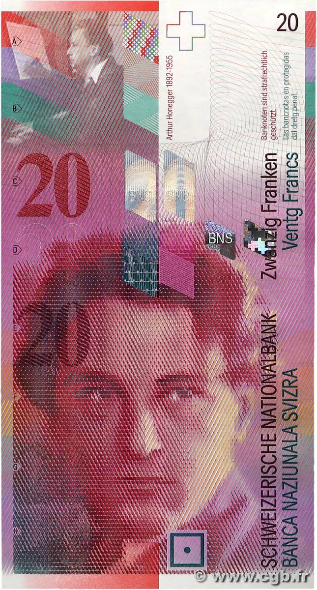20 Francs SUISSE  2005 P.69d NEUF