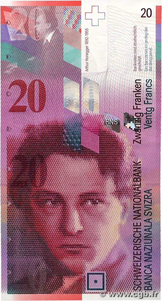 20 Francs SUISSE  2012 P.69f NEUF