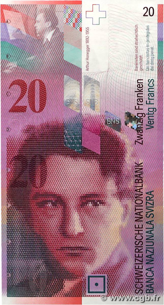 20 Francs SUISSE  2014 P.69h NEUF