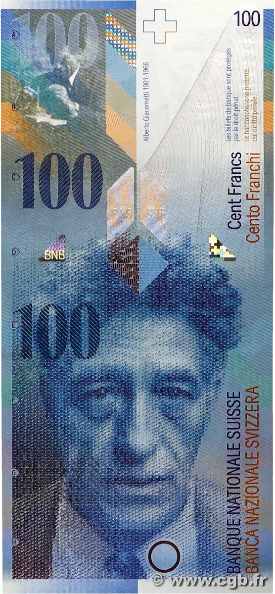 100 Francs SUISSE  2010 P.72i NEUF