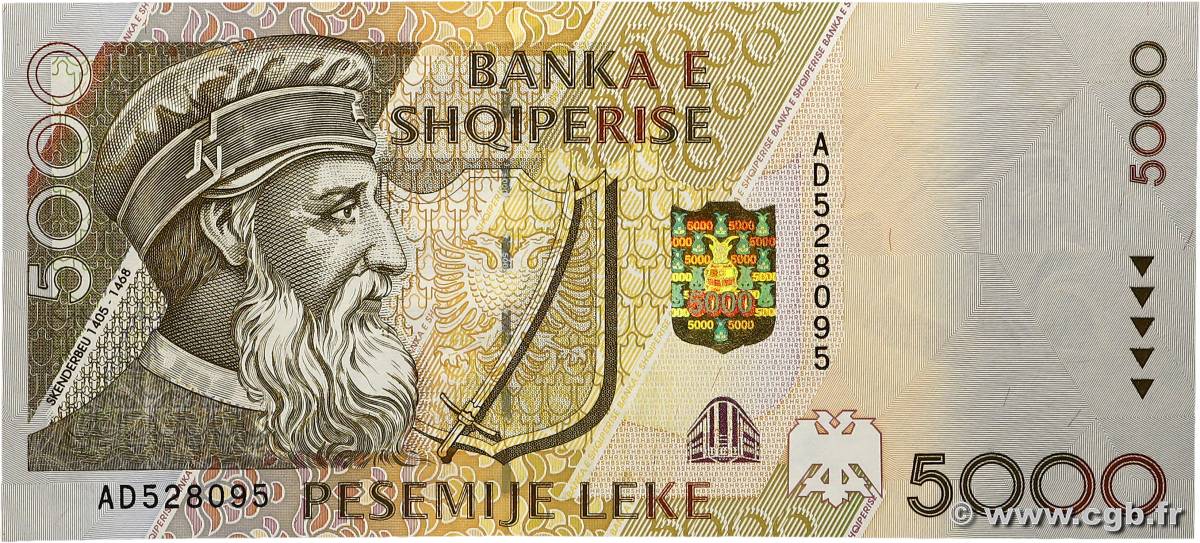 5000 Lekë ALBANIE  1996 P.66 NEUF