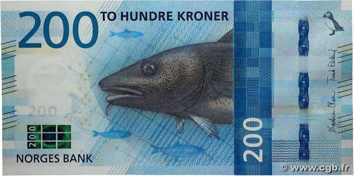 200 Kroner NORVÈGE  2016 P.55 NEUF