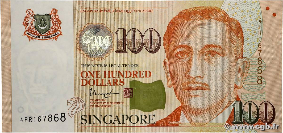 100 Dollars SINGAPOUR  2023 P.50 SPL+