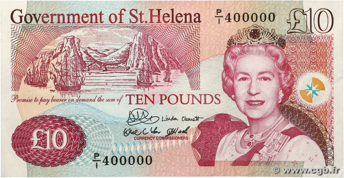 10 Pounds Numéro spécial ST HELENA  2004 P.12a XF+