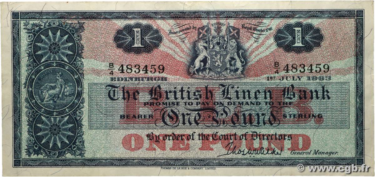 1 Pound ÉCOSSE  1963 P.166c TB+