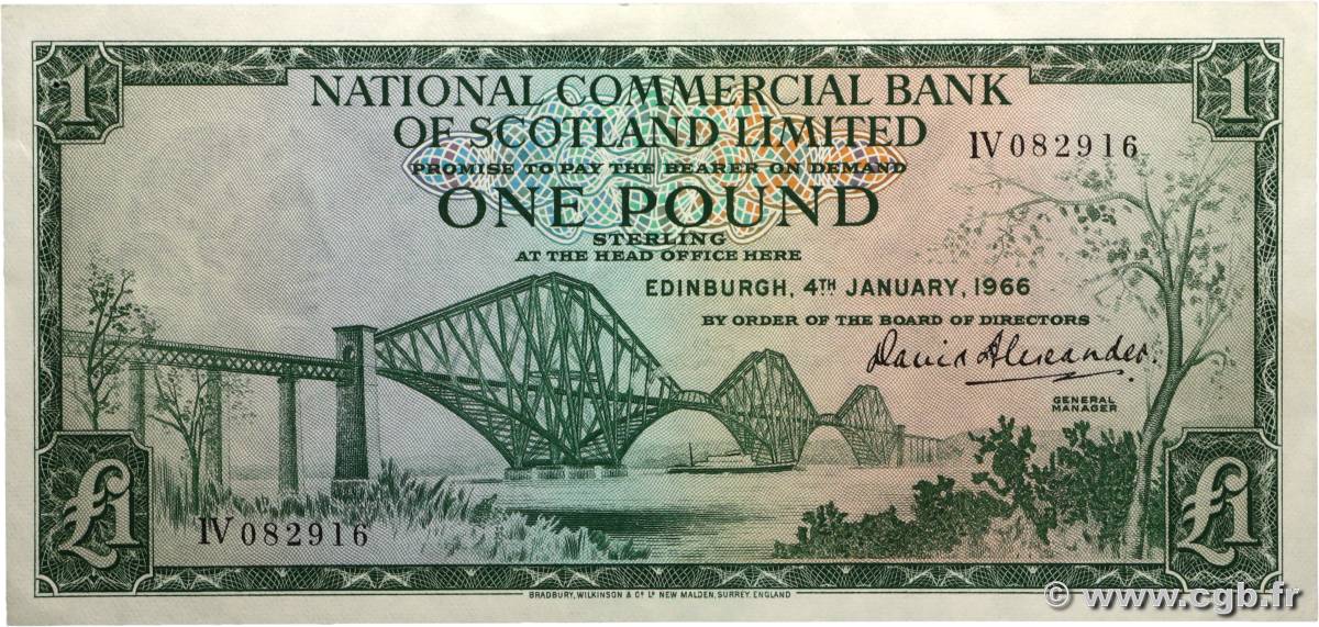 1 Pound SCOTLAND  1966 P.269a XF