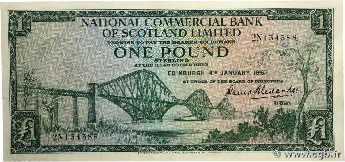 1 Pound ÉCOSSE  1967 P.271a TTB