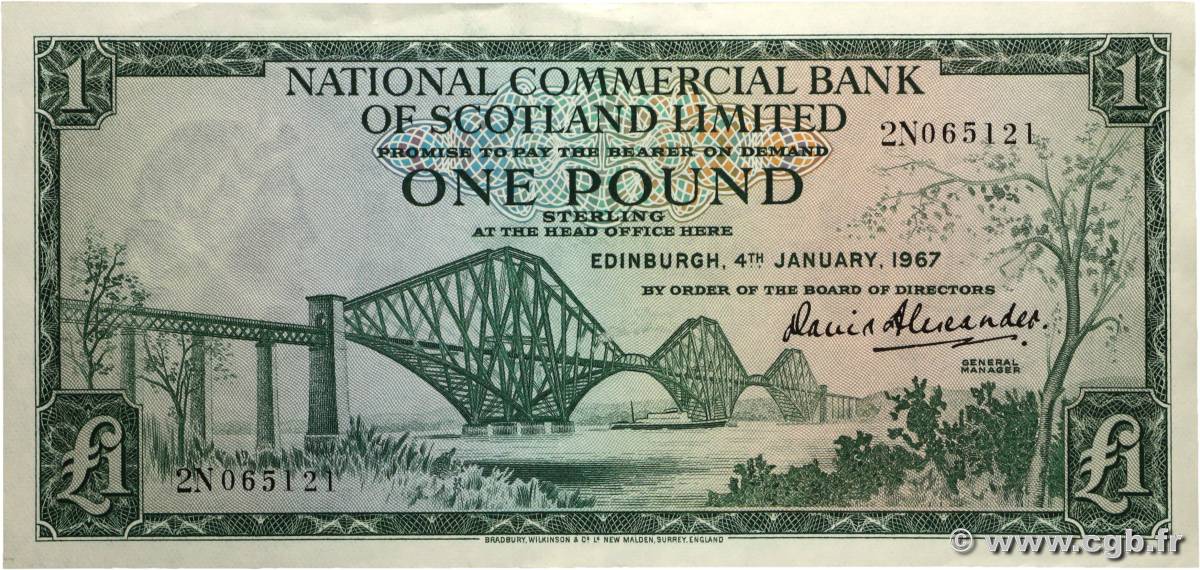 1 Pound SCOTLAND  1967 P.271a fVZ
