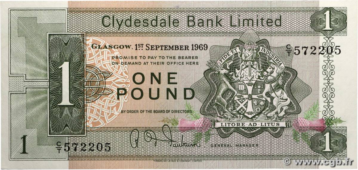 1 Pound SCOTLAND  1969 P.202 SC