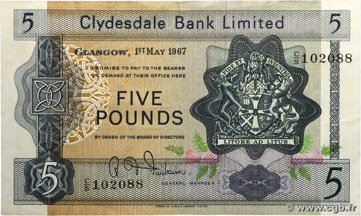 5 Pounds SCOTLAND  1967 P.203 MBC