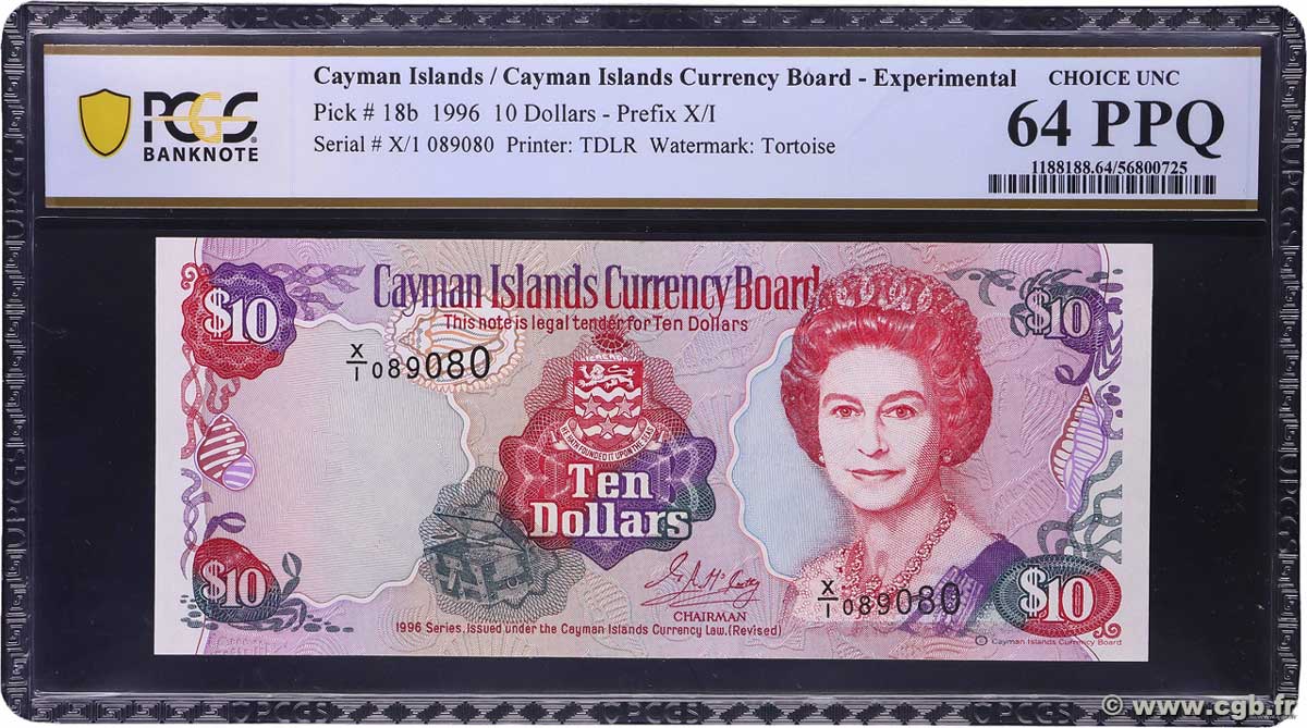 10 Dollars CAYMAN ISLANDS  1996 P.18b UNC-