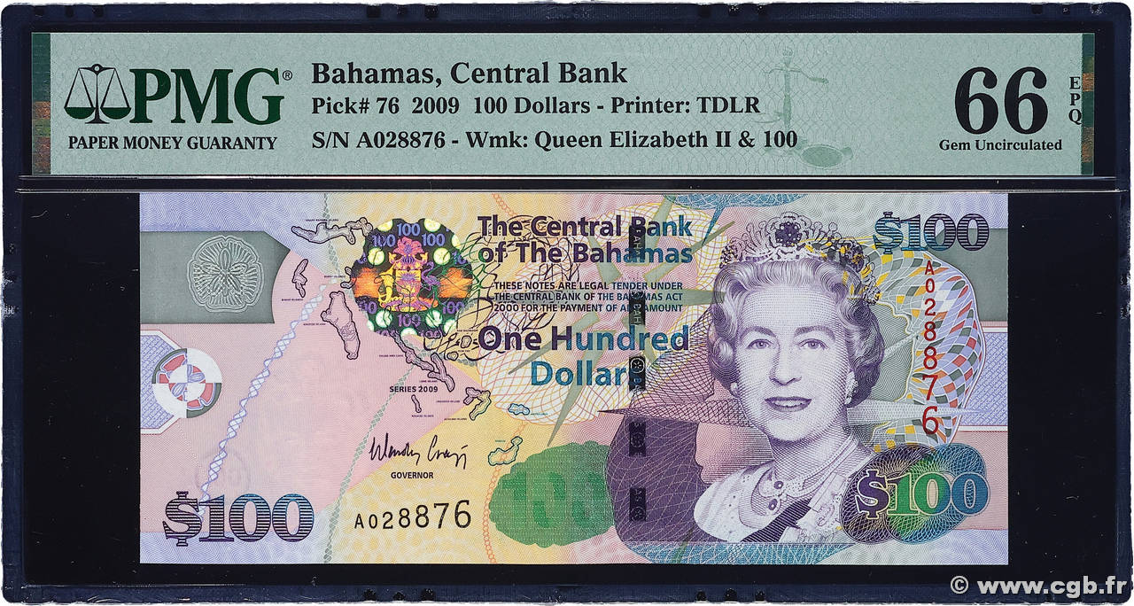 100 Dollars BAHAMAS  2009 P.76a ST