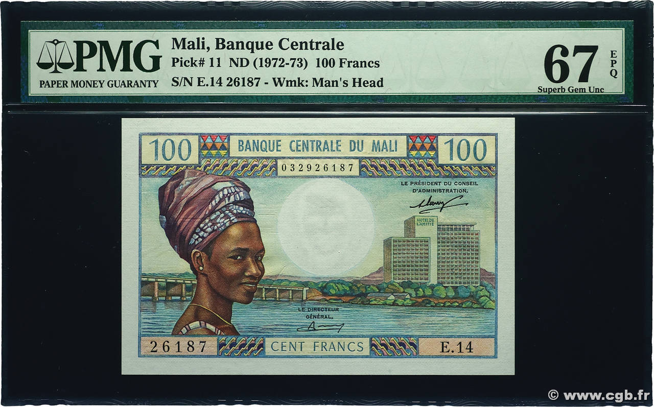 100 Francs MALI  1972 P.11 NEUF