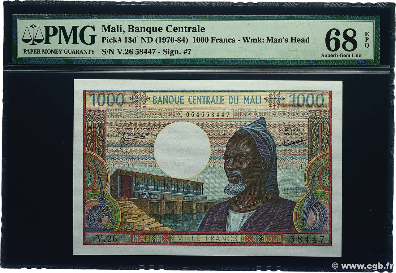 1000 Francs MALI  1970 P.13d NEUF