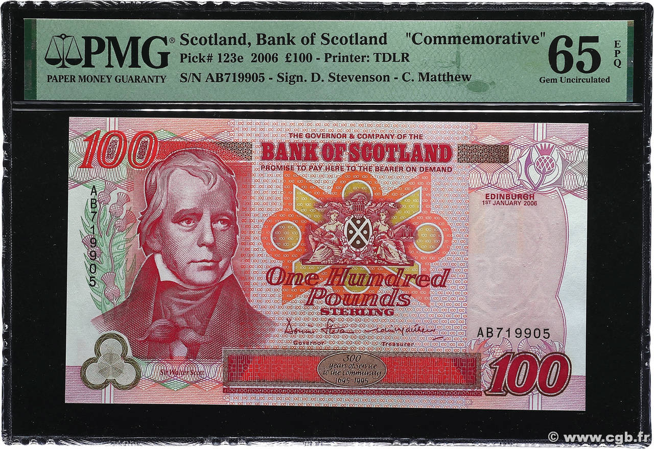 100 Pounds ÉCOSSE  2006 P.123e NEUF