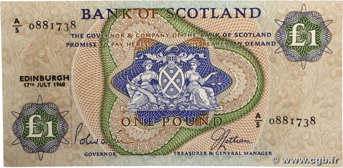 1 Pound SCOTLAND  1968 P.109a EBC