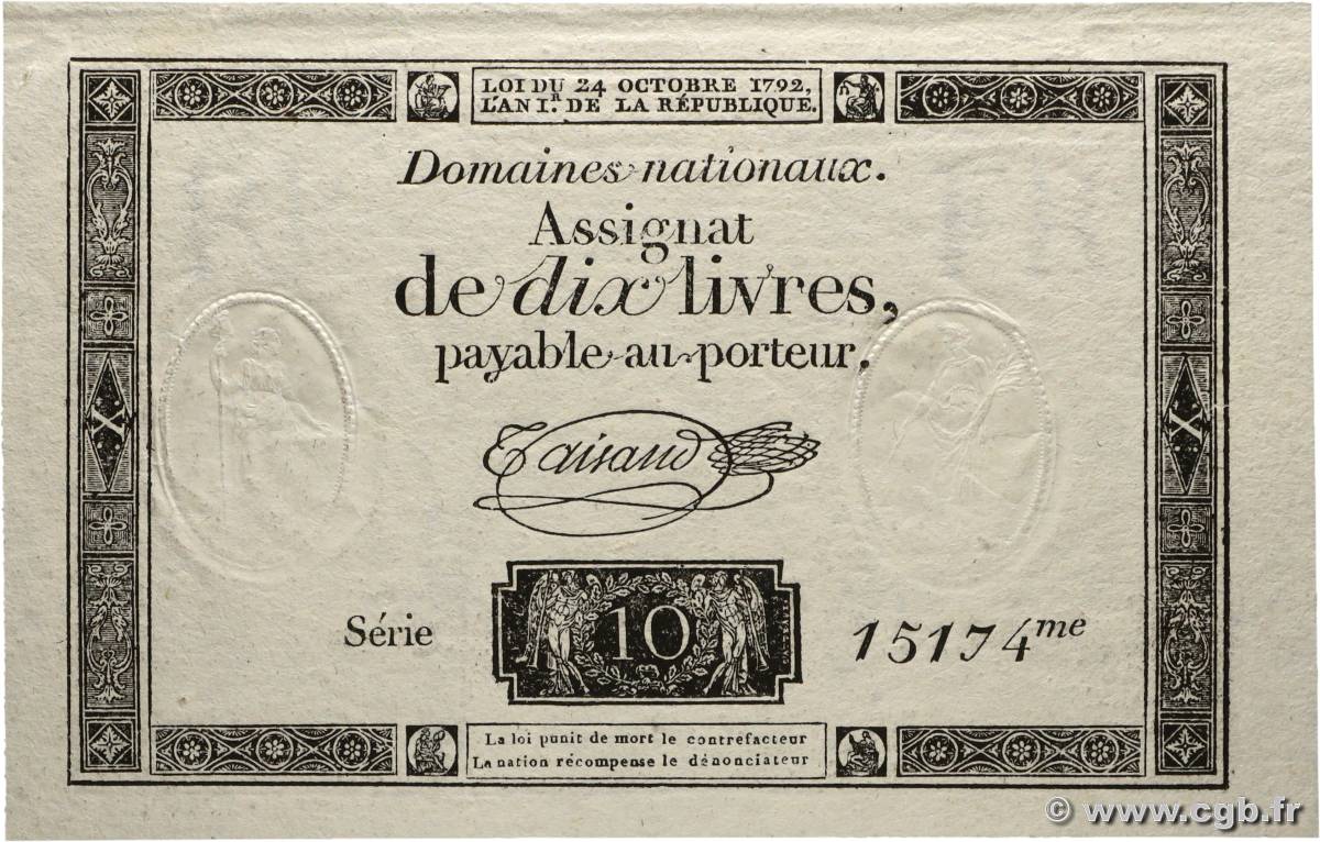 10 Livres FRANCIA  1792 Ass.36c SC