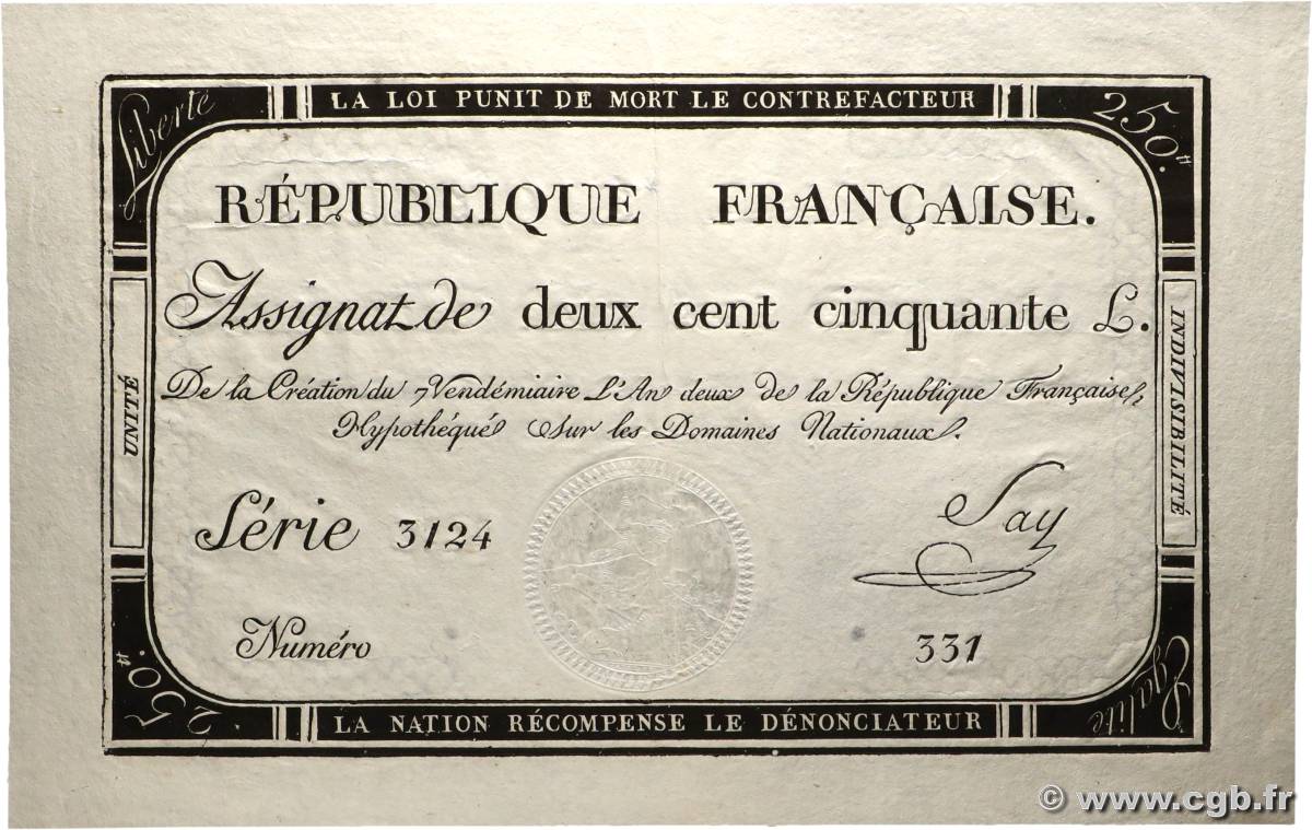250 Livres FRANCIA  1793 Ass.45a EBC+