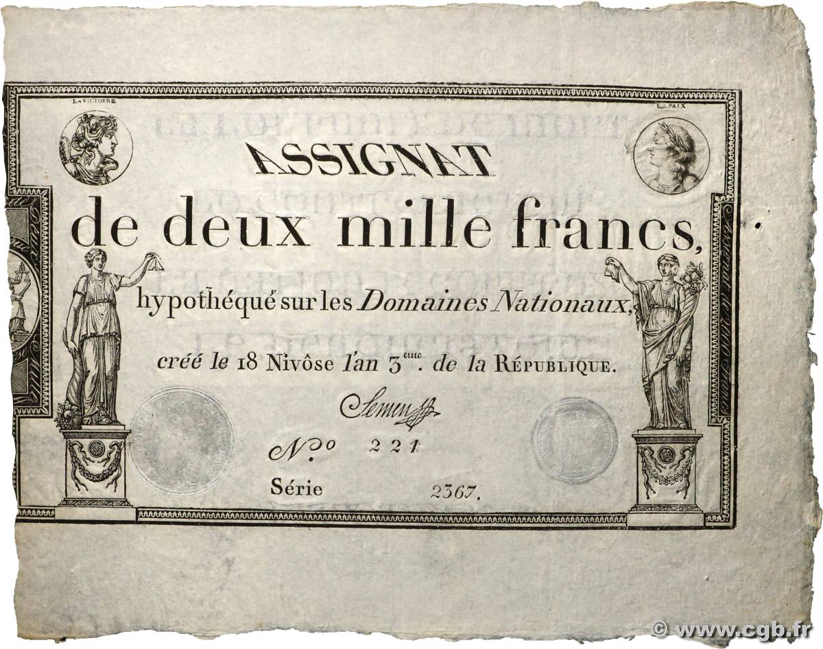 2000 Francs FRANCIA  1795 Ass.51a SC
