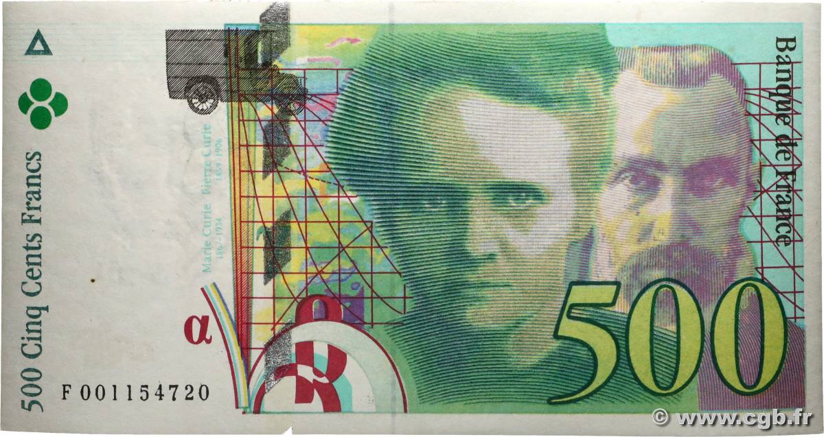 500 Francs PIERRE ET MARIE CURIE Faux FRANCIA  1995 F.76.02x SC