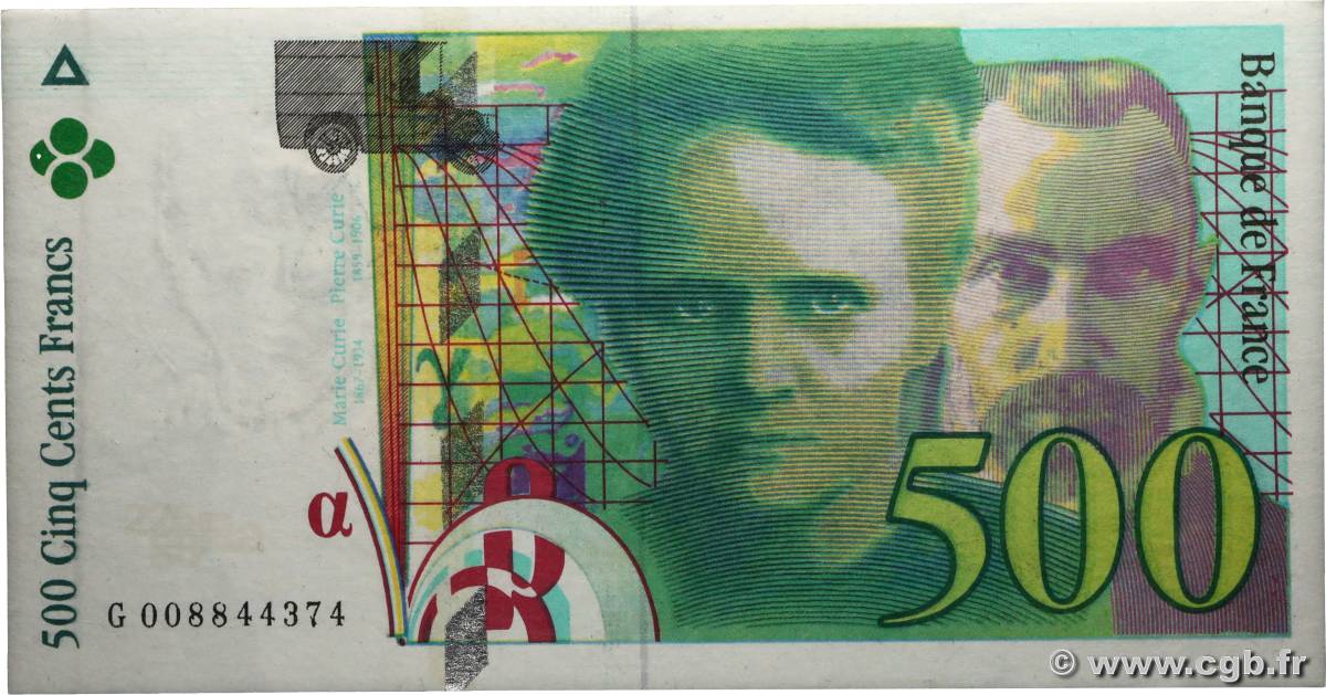 500 Francs PIERRE ET MARIE CURIE Faux FRANCIA  1995 F.76.02x SC