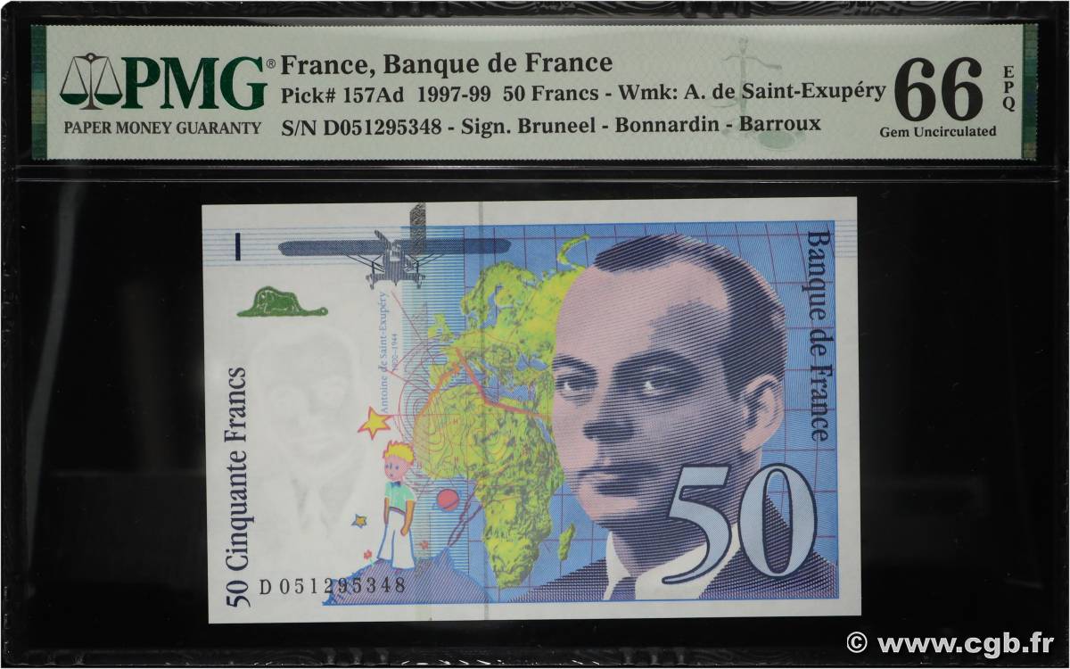 50 Francs SAINT-EXUPÉRY modifié FRANCE  1999 F.73.05 UNC