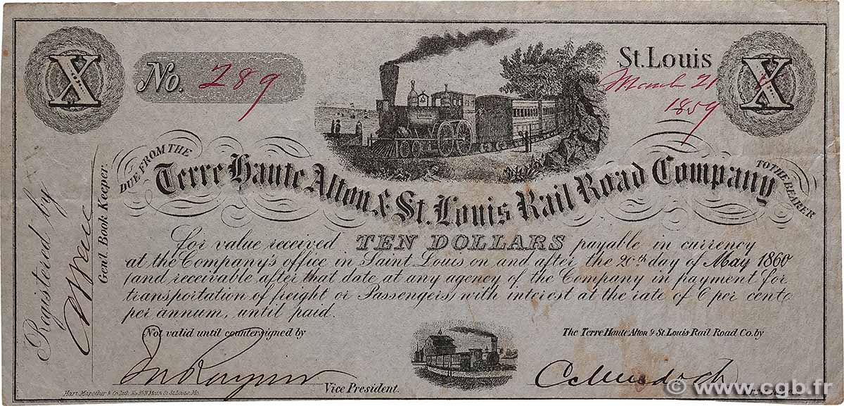 10 Dollars ESTADOS UNIDOS DE AMÉRICA Alton 1859  MBC+