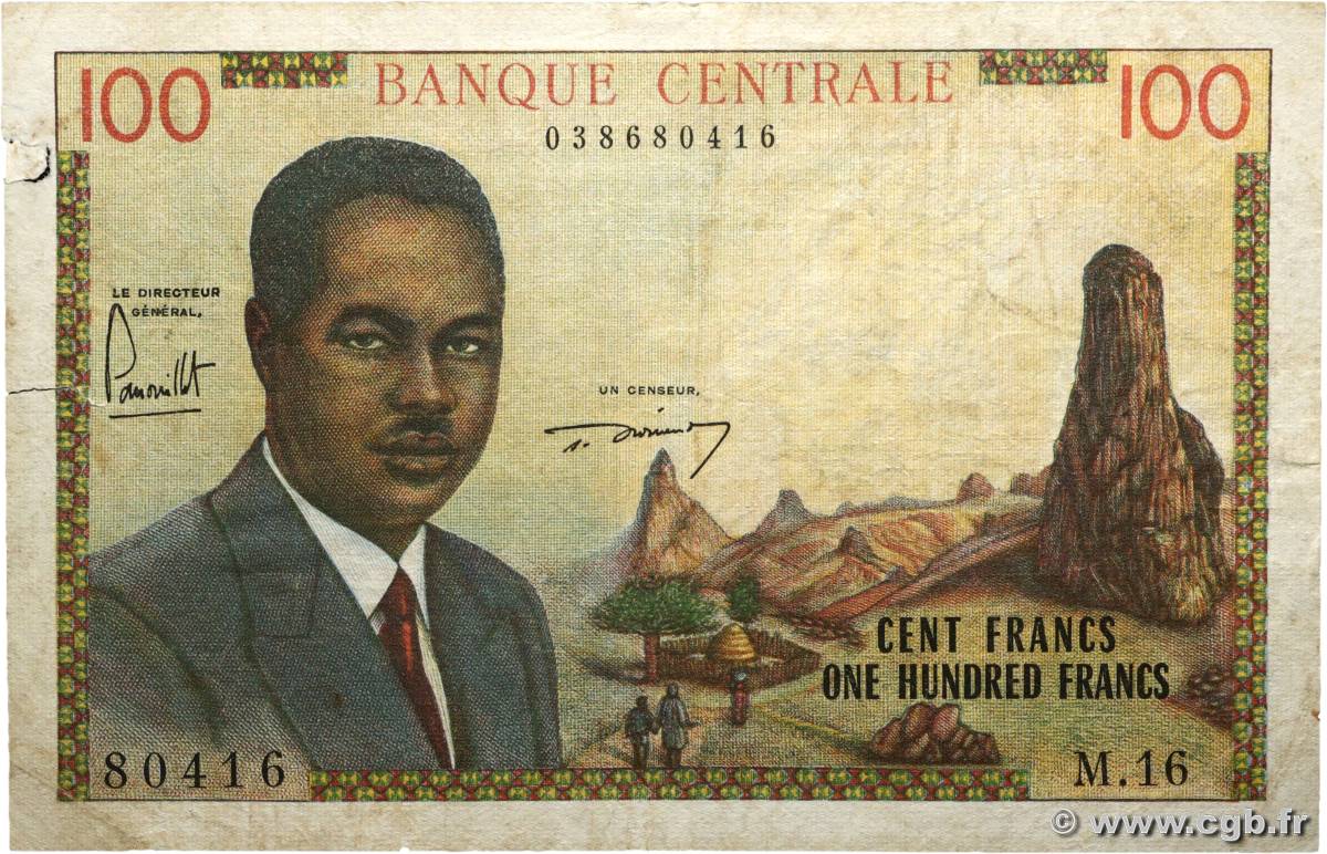 100 Francs type 1962 CAMEROON  1962 A.148a G