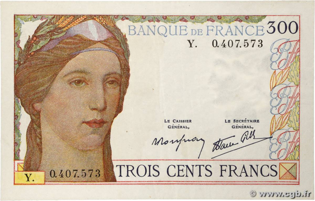 300 Francs FRANCIA  1939 F.29.03 MBC