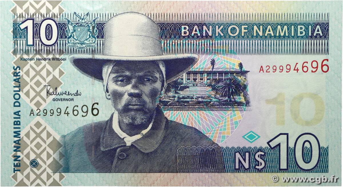 10 Namibia Dollars NAMIBIA  2001 P.04bA UNC