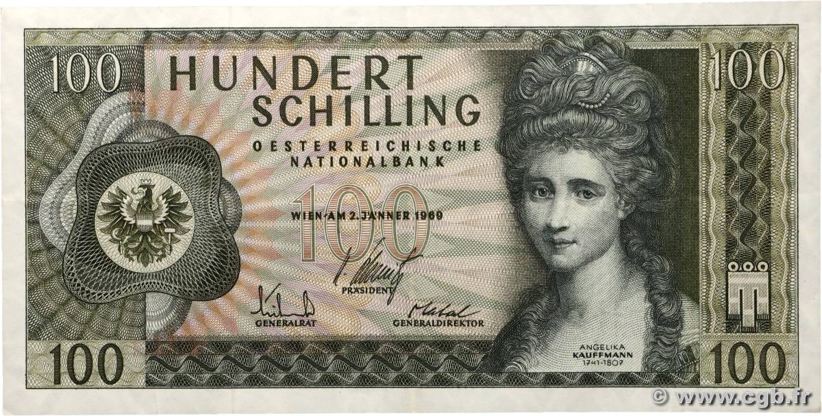 100 Schilling AUSTRIA  1969 P.146 VF+