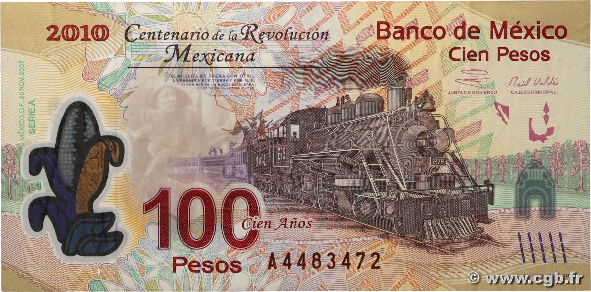 100 Pesos Commémoratif MEXICO  2007 P.128e F