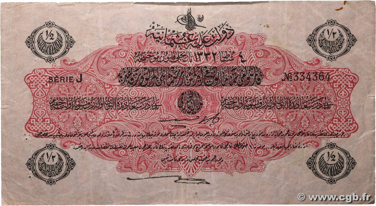 1/2 Livre TURKEY  1913 P.098 F
