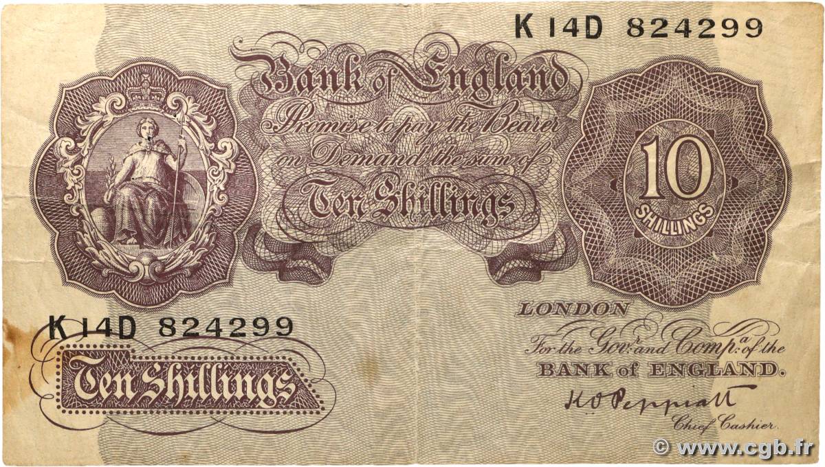 10 Shillings ENGLAND  1940 P.366 F+
