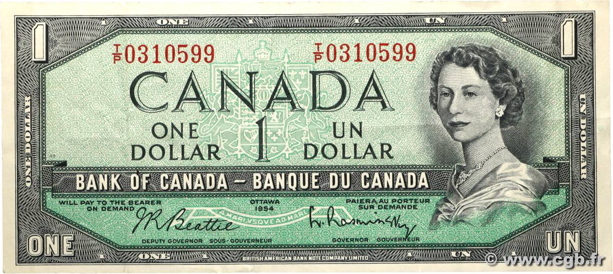 1 Dollar CANADA  1954 P.074b VF