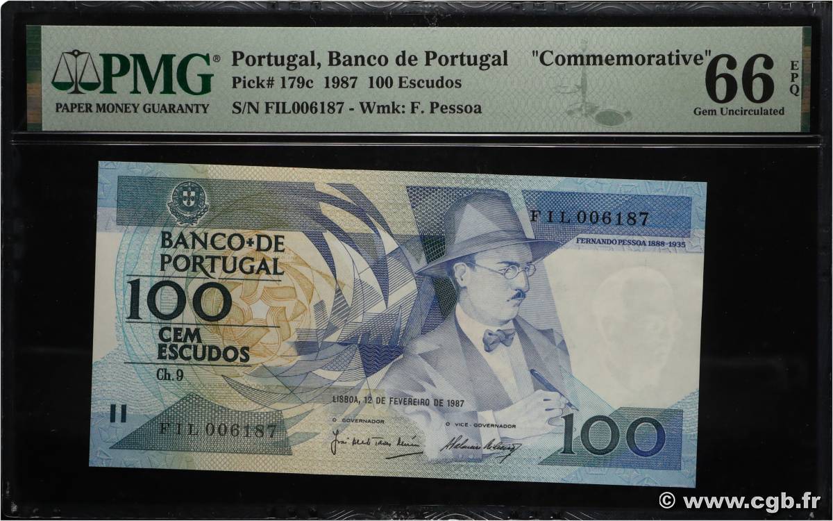 100 Escudos Commémoratif PORTUGAL  1987 P.179c NEUF
