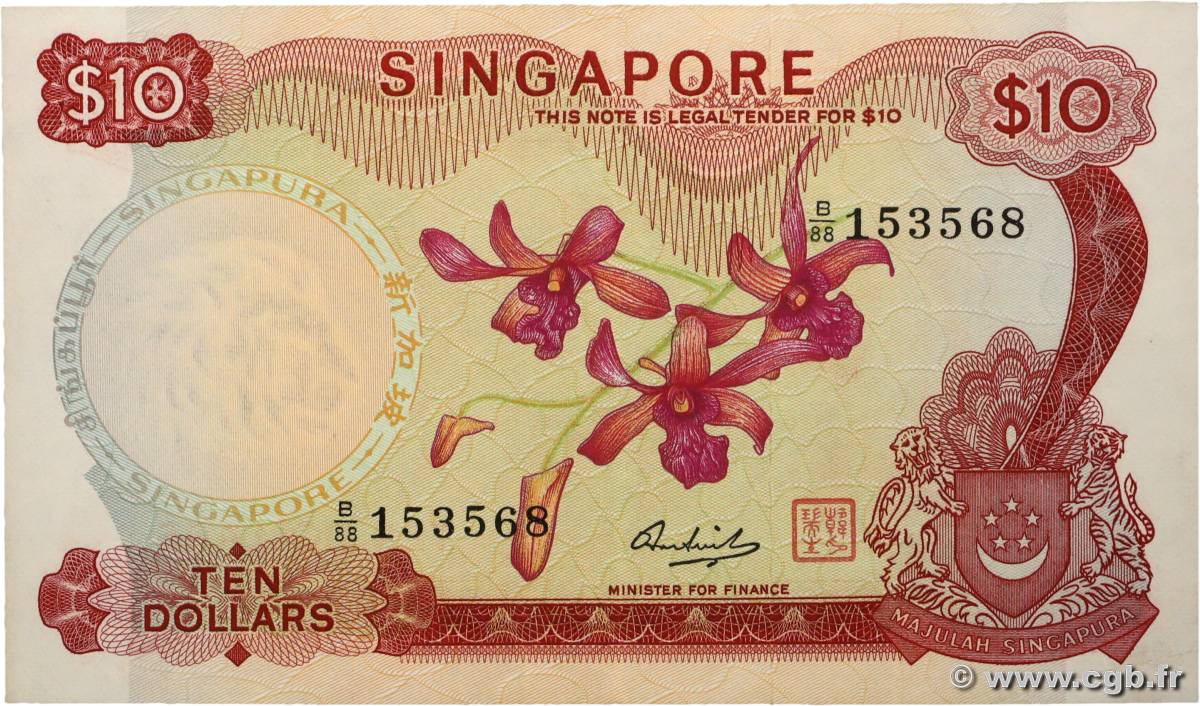 10 Dollars SINGAPOUR  1973 P.03d SUP