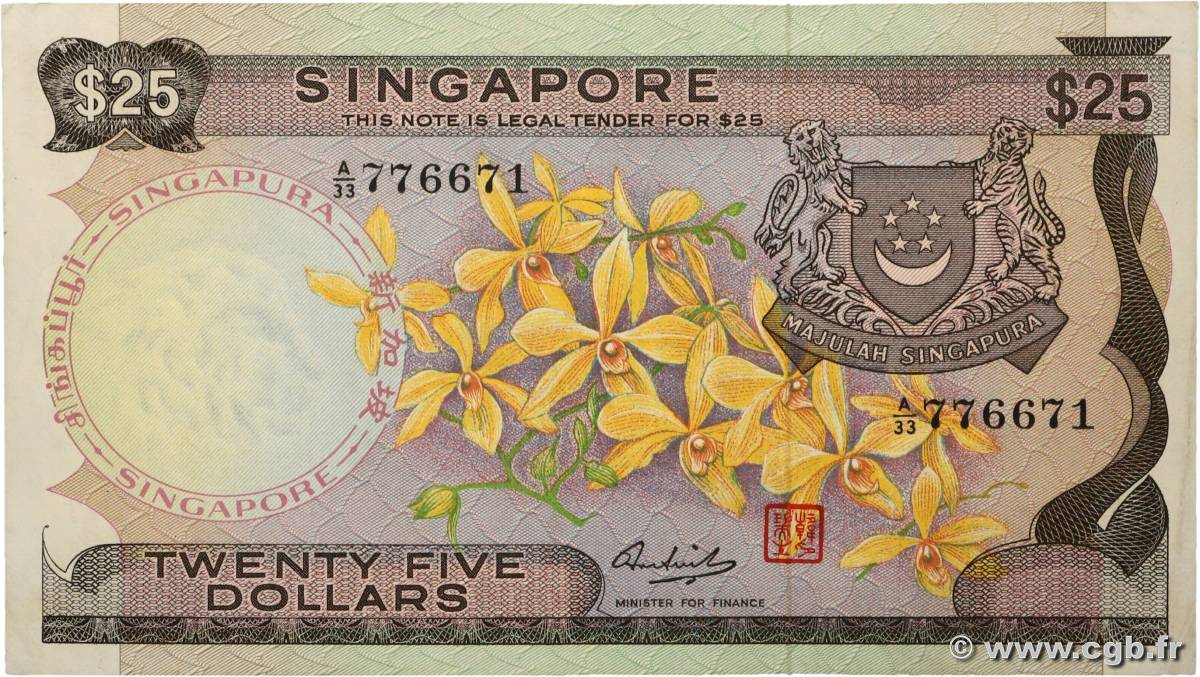 25 Dollars SINGAPOUR  1973 P.04 TTB+